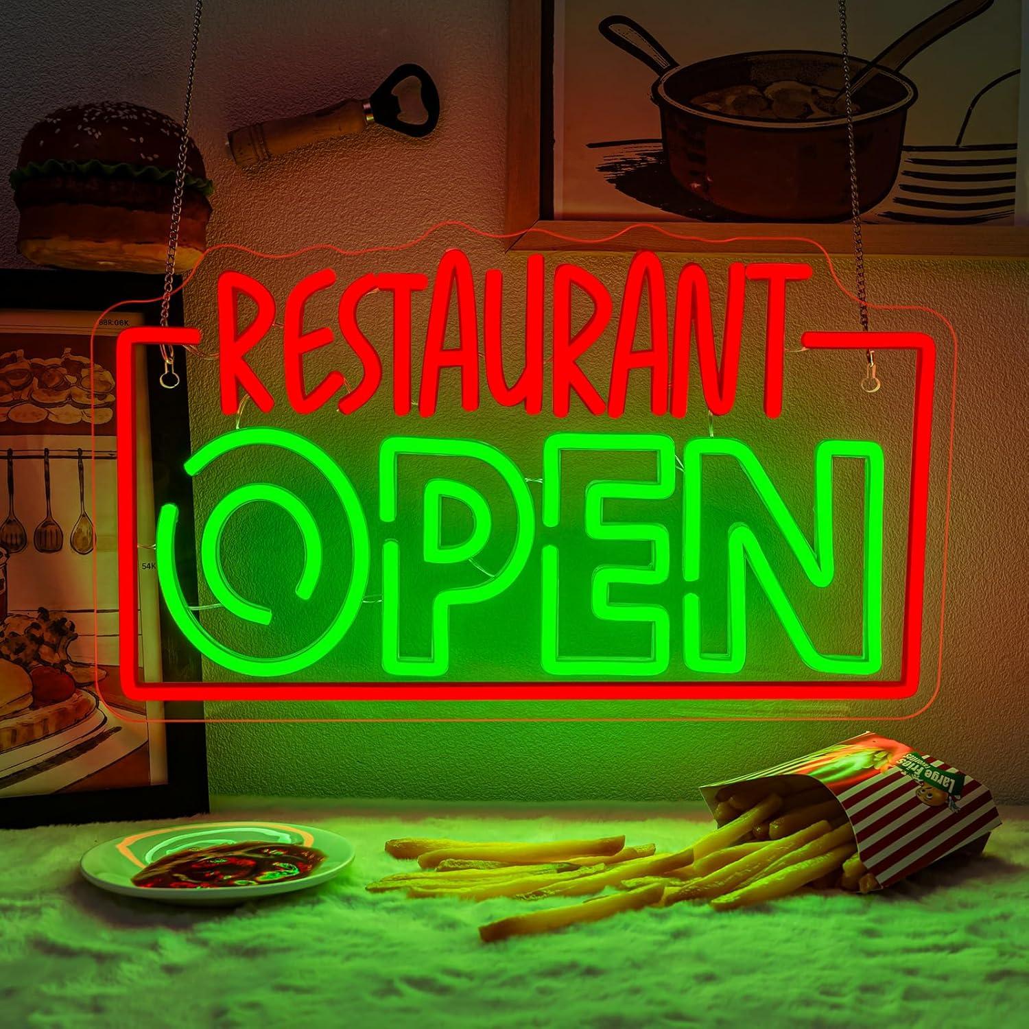 Food Snacks Business - Insegna al Neon per Ristorante, Luce