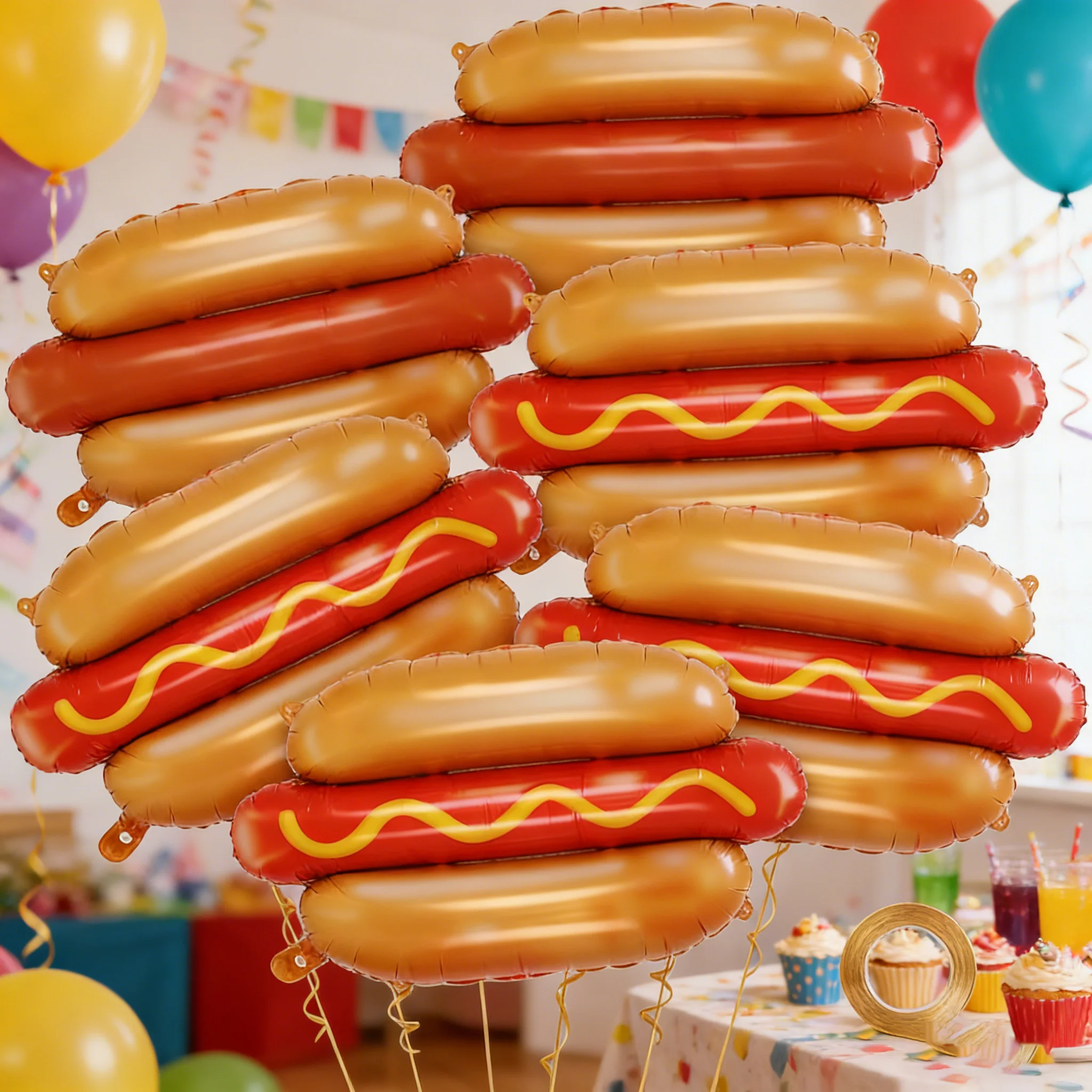Food Giant Snacks - 6 palloncini giganti a forma di