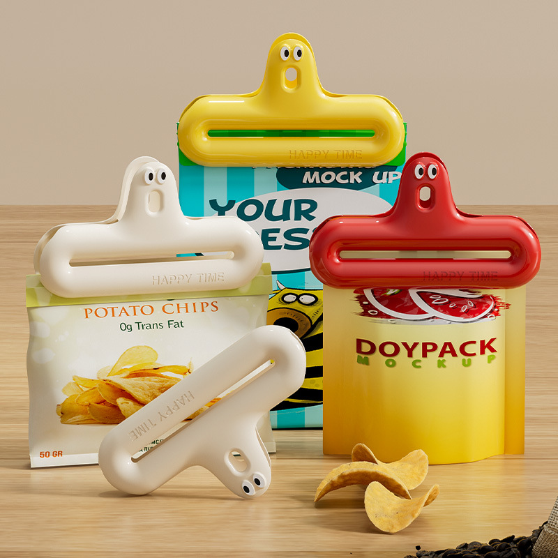 Food Snacks Packaging - Clip di chiusura a cartone animato