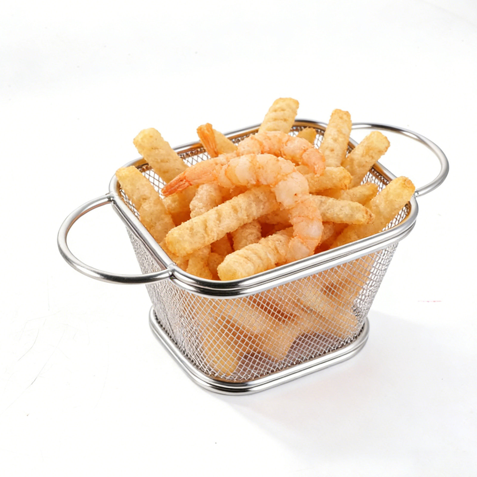 Cestello quadrato in acciaio i - Food Snacks Basket recensione e prezzo