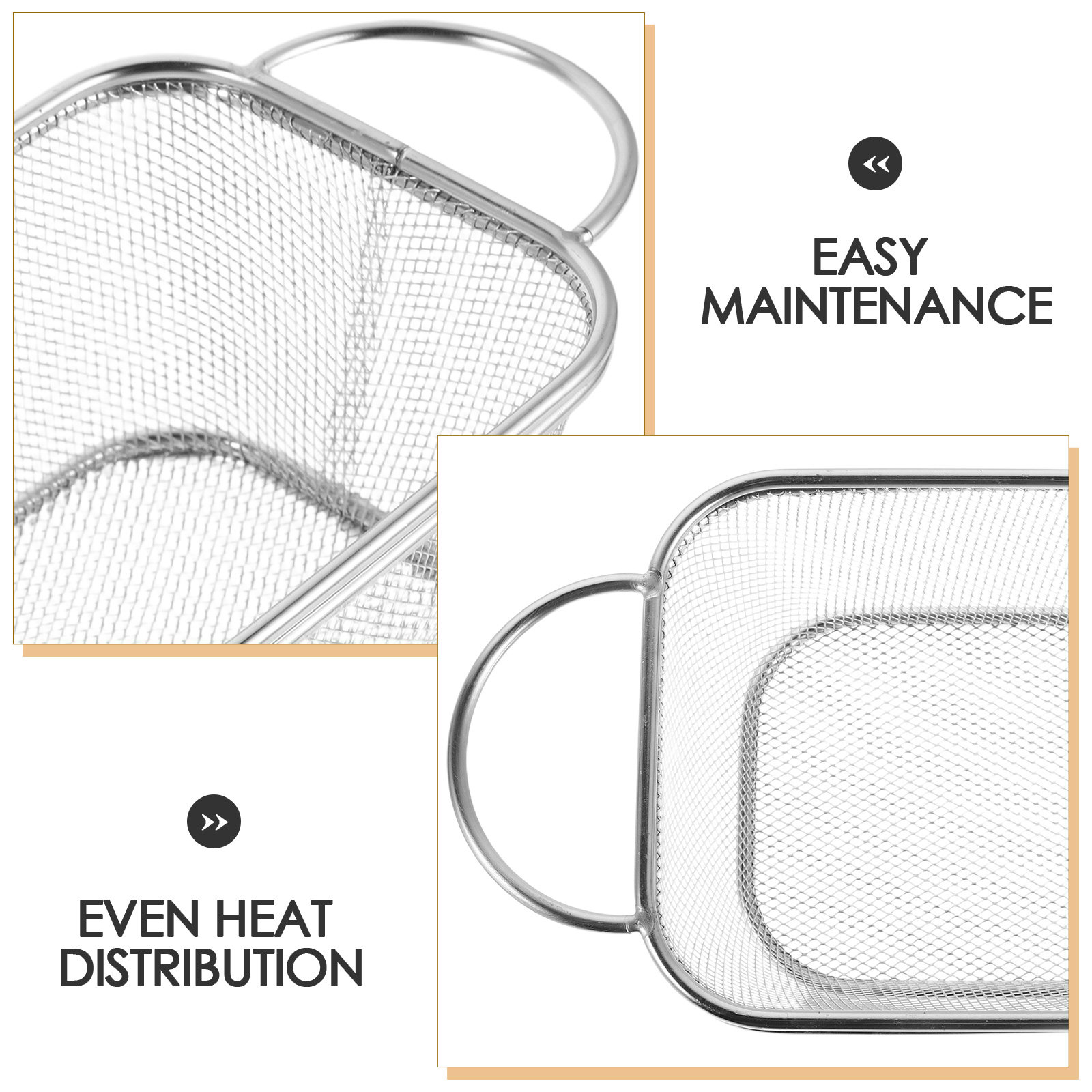 Cestello quadrato in acciaio i - Food Snacks Basket recensione e prezzo
