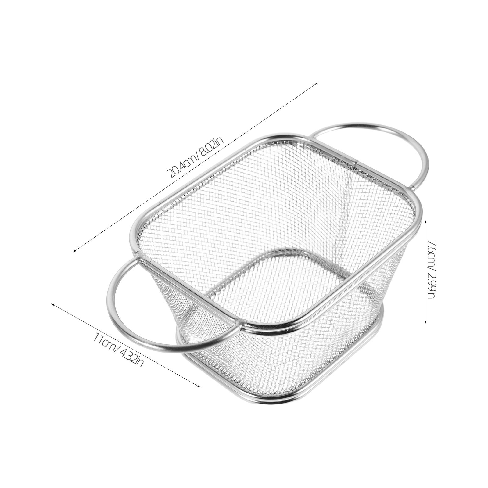 Cestello quadrato in acciaio i - Food Snacks Basket recensione e prezzo