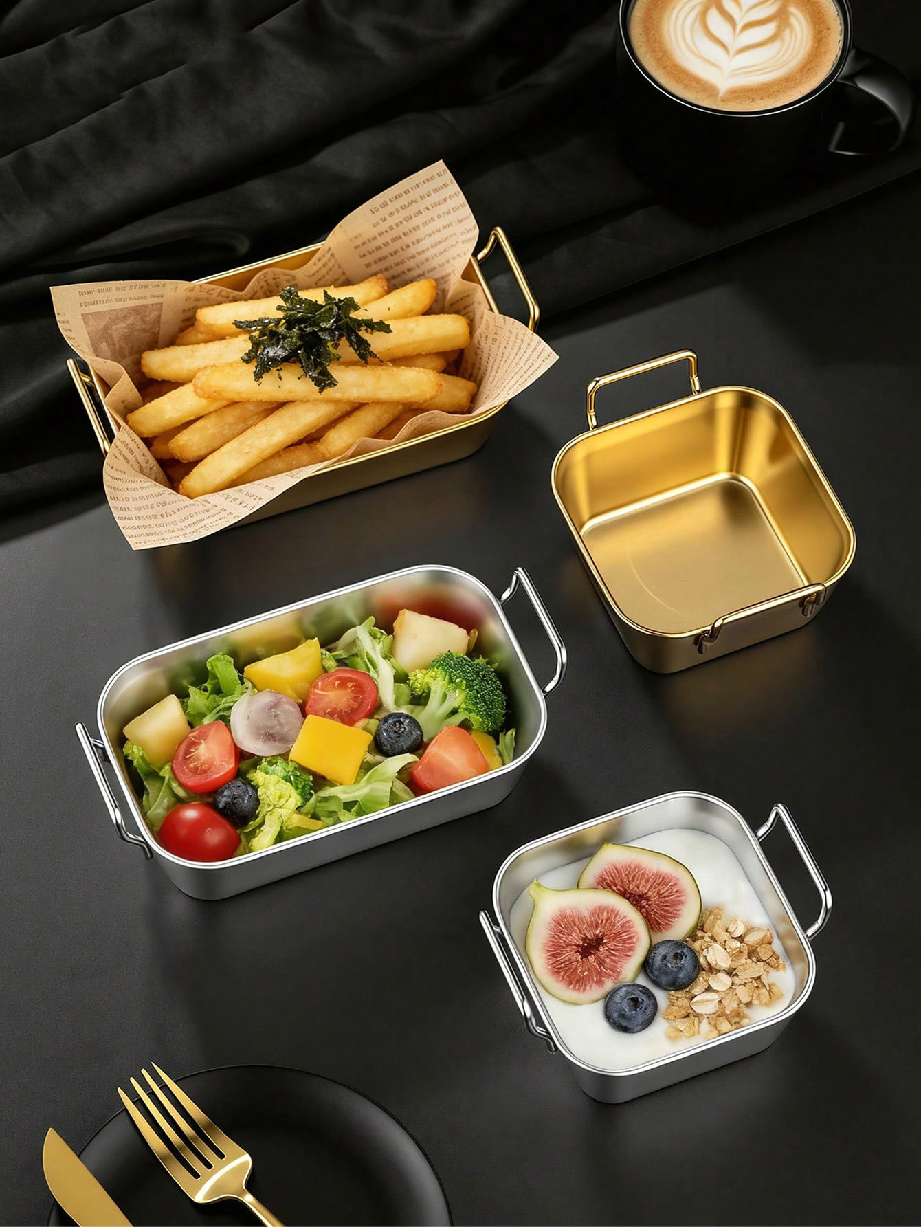 1 cestino in acciaio inox a do - Food Snacks Basket recensione e prezzo