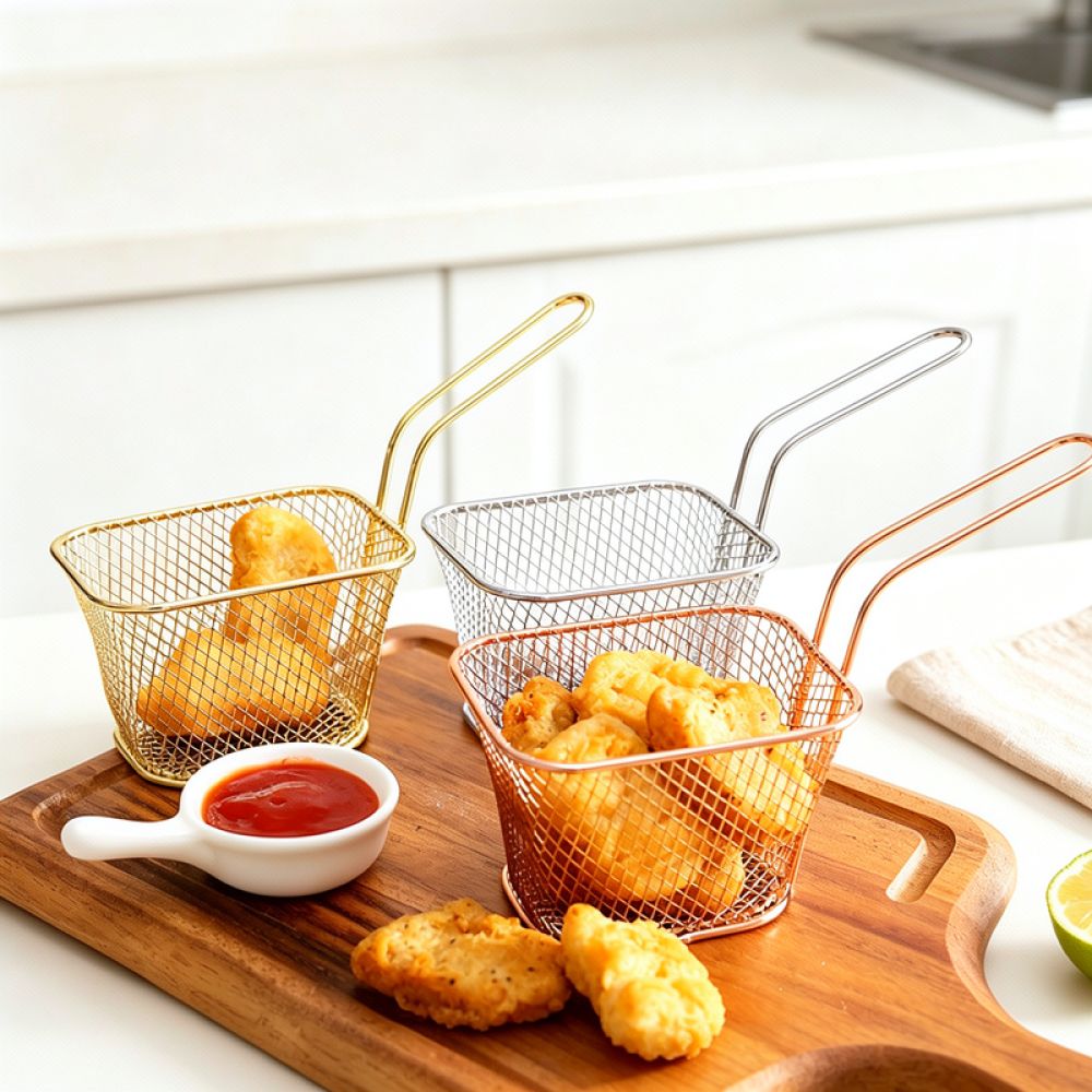 Cestello quadrato in filo meta - Food Snacks Basket recensione e prezzo