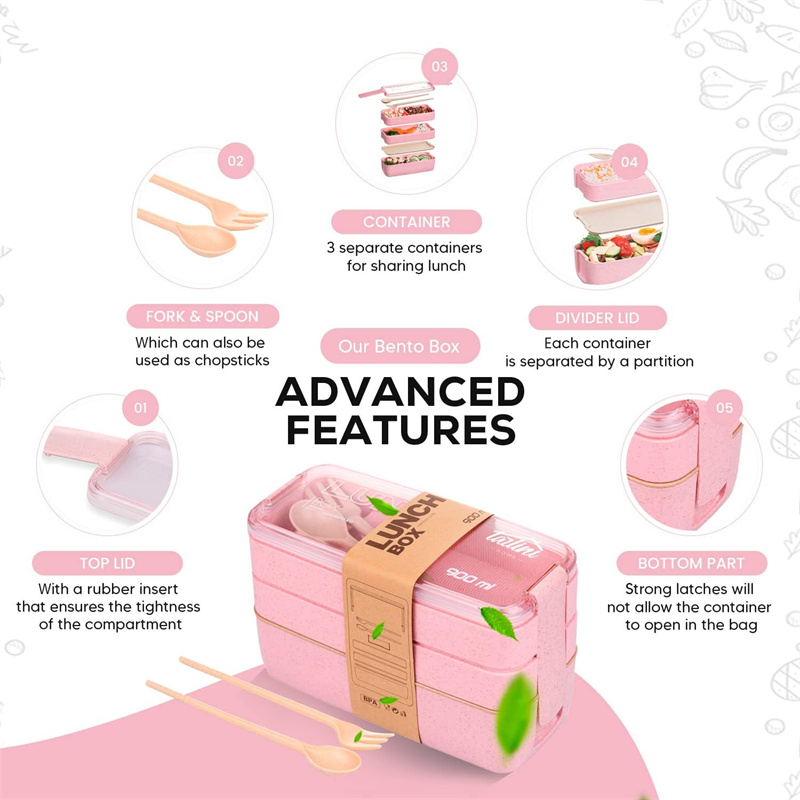 3-In-1 scomparto Bento Box In  - Food Snacks Wholesale recensione e prezzo